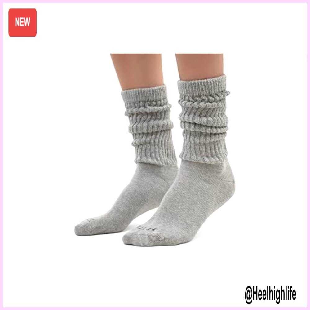 3 Pack Slouch Socks, Cotton Blend, Stay-Put Elastic Top, Casual Wear - Picture 4 of 7